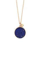 Ginette Ny Ever 18k Rose Gold Lapis Disc Necklace