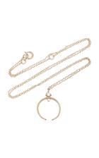 Sophie Ratner Crescent 14k Gold Diamond Pendant