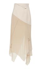 Akris Cotton-silk Blend Double Face Georgette Skirt