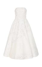 Christian Siriano Embroidered Tea Length Dress