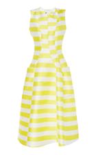 Moda Operandi Maison Rabih Kayrouz Striped Pleated Satin Dress Size: 36