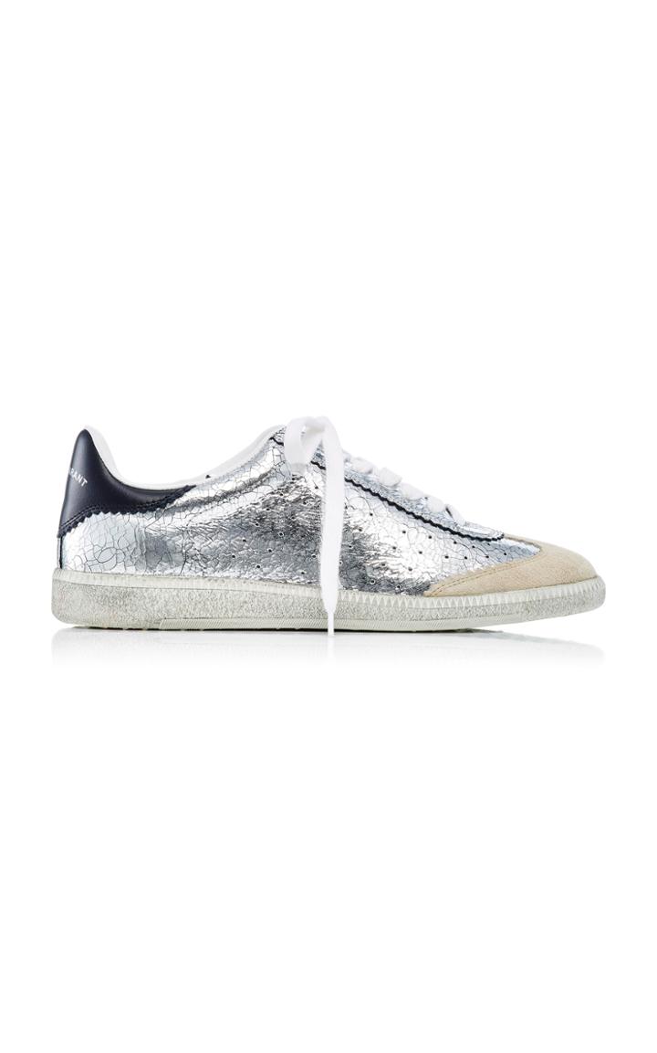 Isabel Marant Bryce Metallic Leather Sneakers