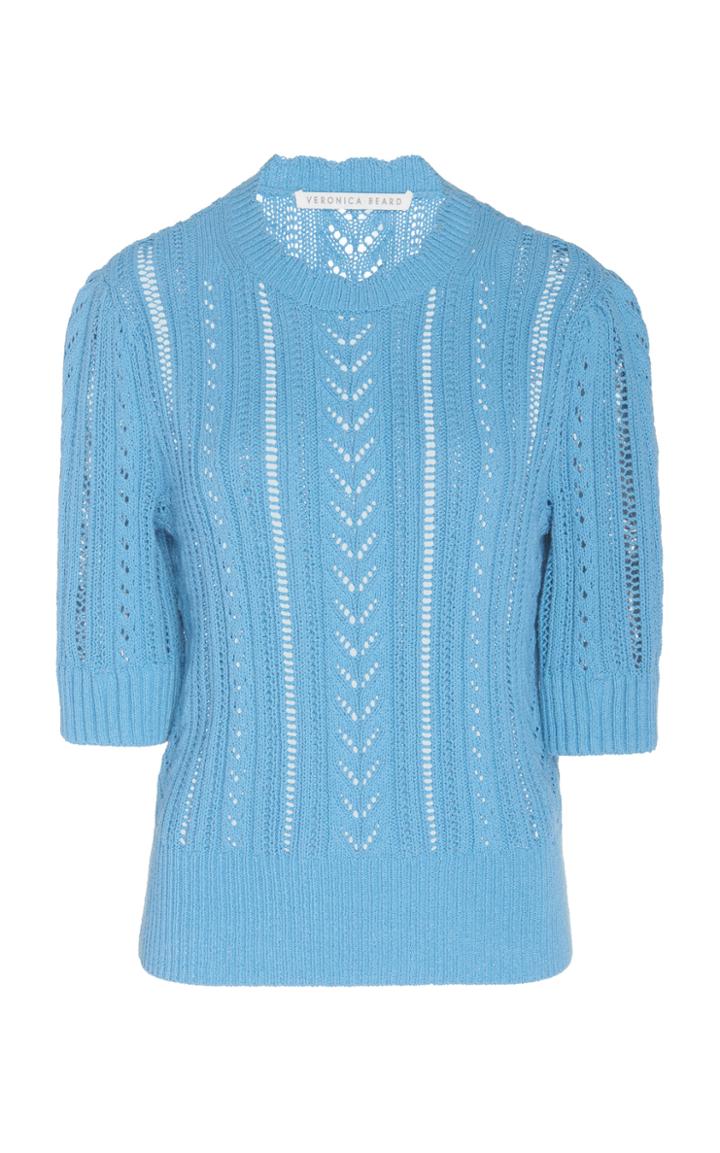 Veronica Beard Spence Cotton Fitted Sweater