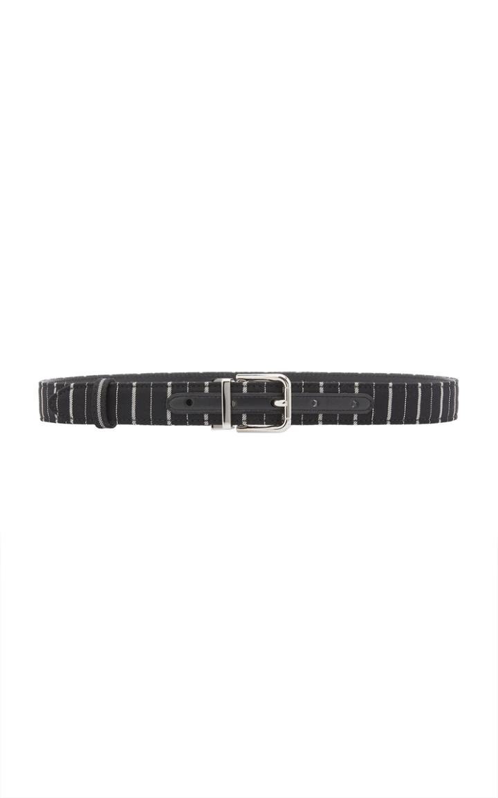 Moda Operandi Dolce & Gabbana Striped Leather Belt