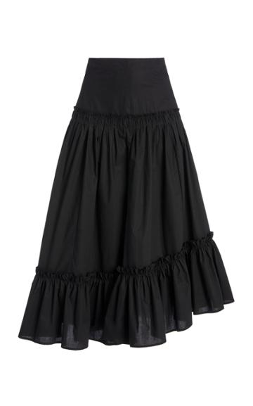 Cara Cara Tisbury Printed Cotton-poplin Midi Skirt