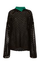 3.1 Phillip Lim Long Sleeve Chunky Open Knit Pullover