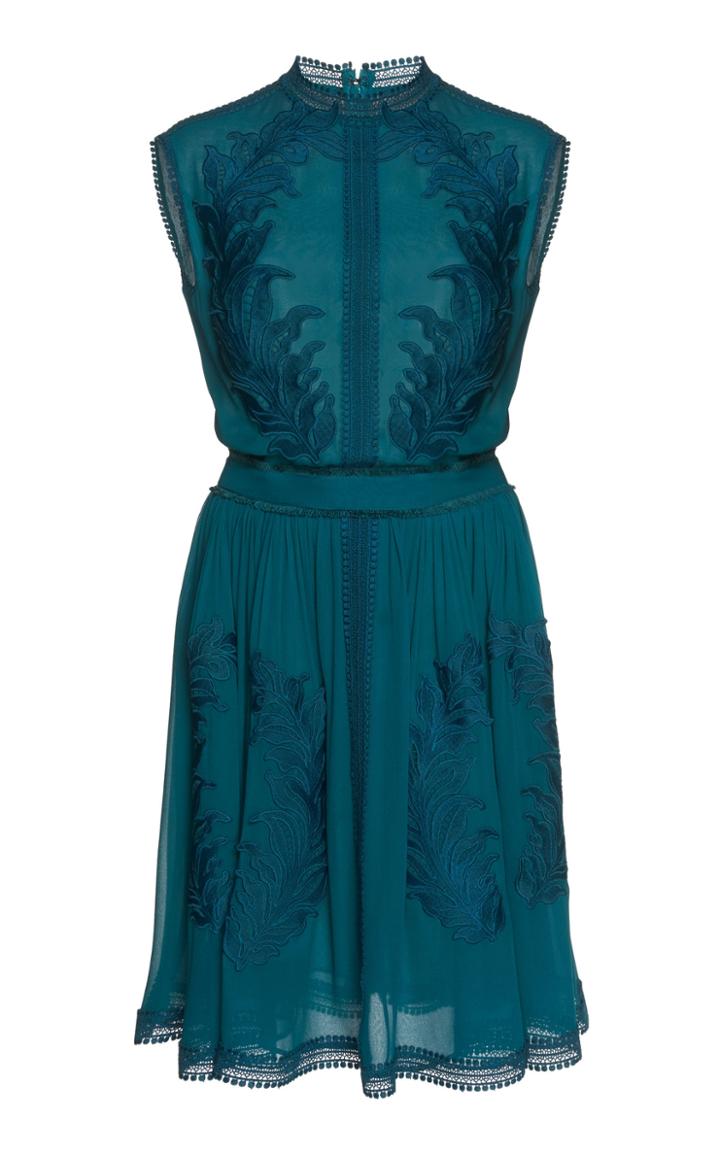 Costarellos Fit And Flare Midi Chiffon Dress