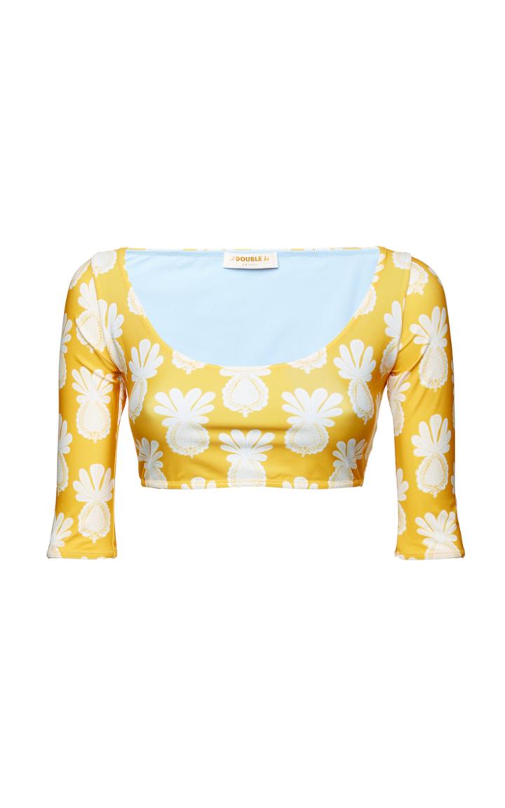 Moda Operandi La Doublej Portofino Printed Crop Top Size: S