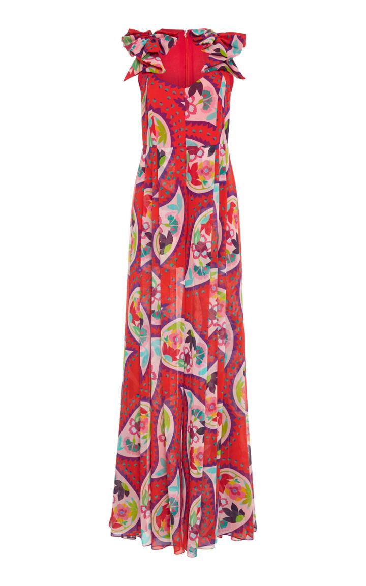 Delpozo Printed Silk Jumpsuit
