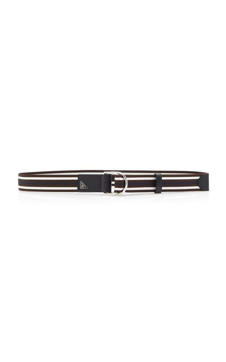 Prada Striped Fabric Belt