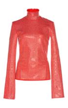 Wanda Nylon Turtleneck With Swarovski Crystals