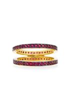 Joanna Laura Constantine Gold-plated Ruby Crisscross Ring