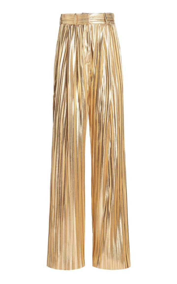 Moda Operandi A.w.a.k.e. Mode Split-hem Pleated Lam Trousers