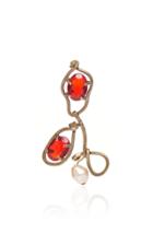 Marni Single Earring With Glass And Pearl