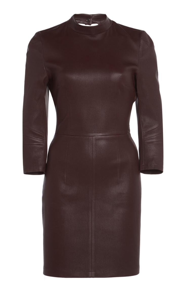 Moda Operandi Zeynep Aray Backless Stretch Leather Mini Dress