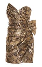 Moda Operandi Dundas Metallic Printed Lurex Dress Size: 38