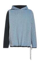 Byborre Two-tone Wool-blend Drawstring Hooded Sweatshirt