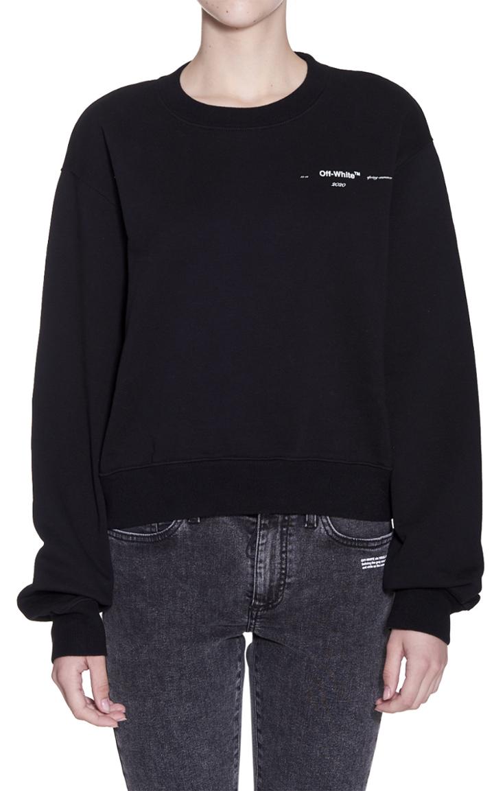Moda Operandi Off-white C/o Virgil Abloh Puzzle Arrow Cropped Crewneck Sweatshirt Si