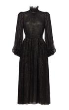Ulyana Sergeenko Demi Couture Ruffle High Neck Midi Dress