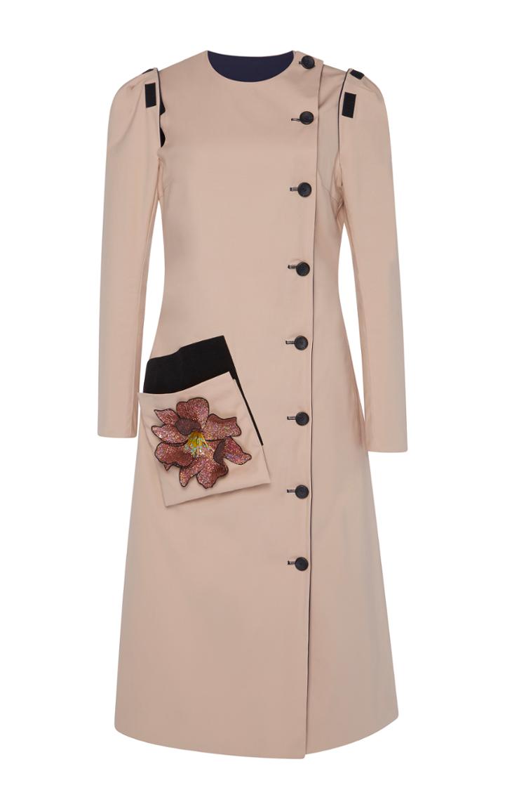 Christopher Kane Reversible Gabardine Cotton Coat
