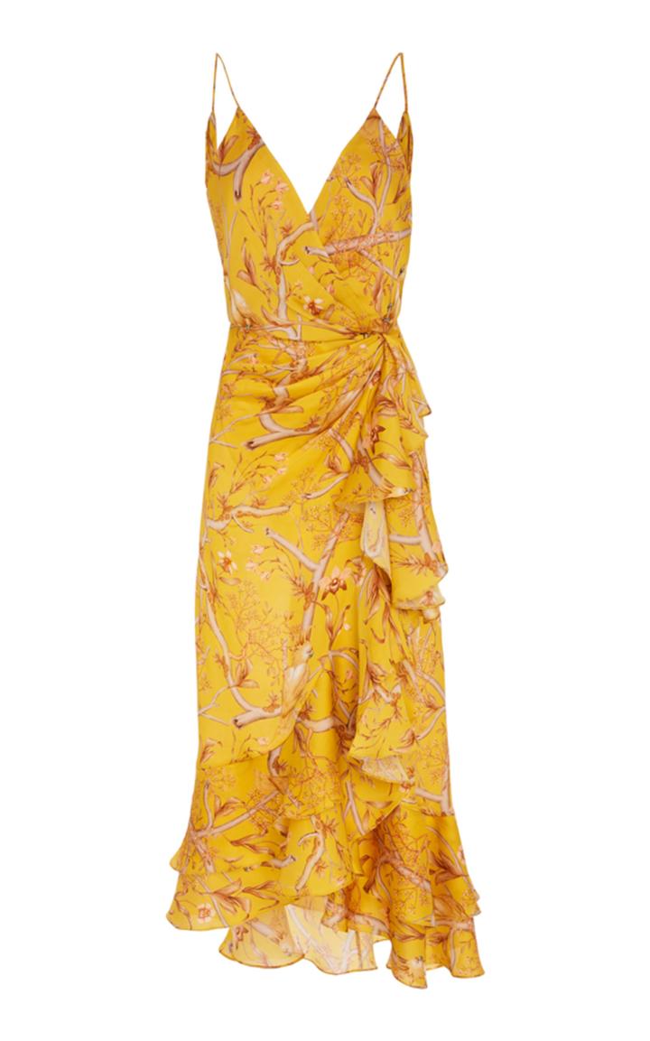 Johanna Ortiz Milagro De Miel Wrap-effect Printed Dress