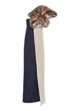 Leal Daccarett Eleonora Bow Embellished Color-blocked Dress
