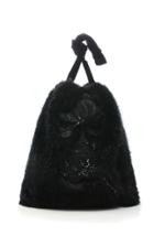 Marei 1998 Frangipani Jewel Embroidered Eco Fur Handbag