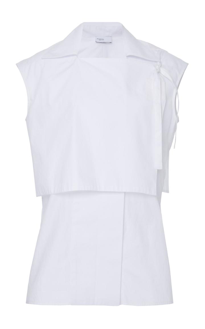 Rosetta Getty Sleeveless Cotton Patch Shirt