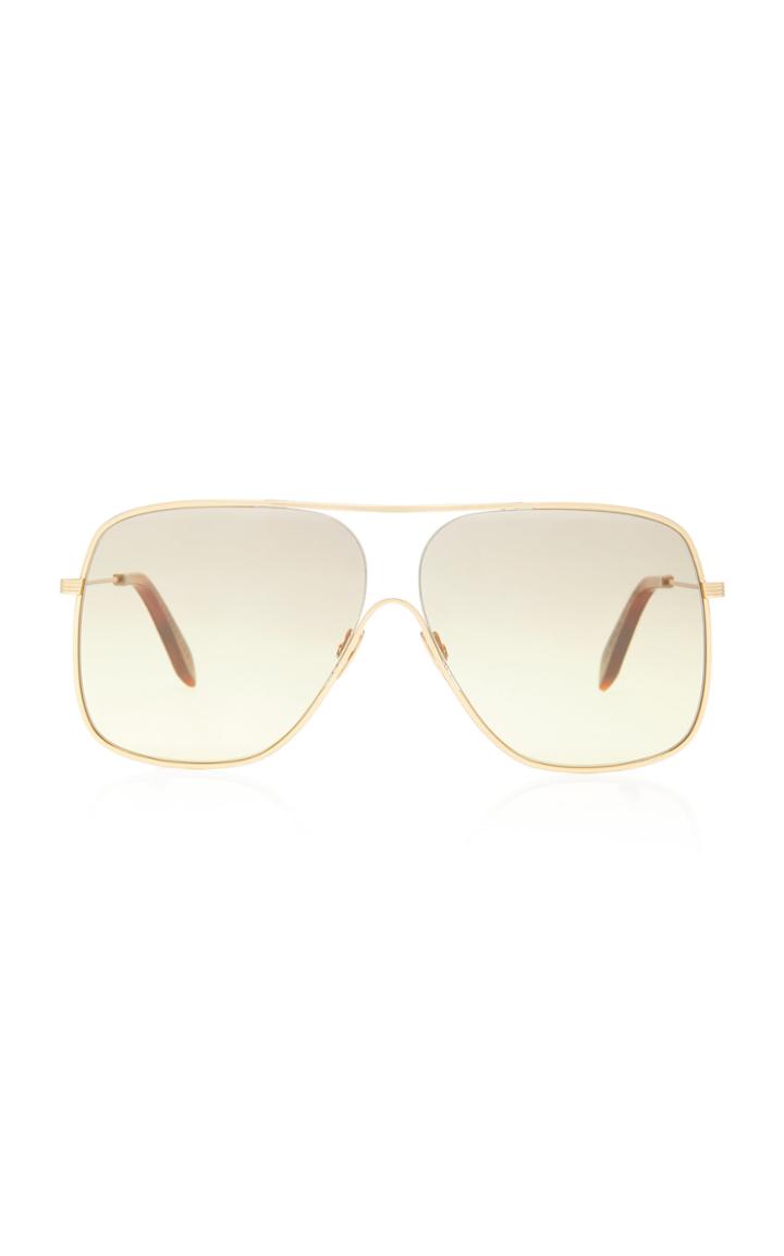Victoria Beckham Loop Navigator Metal Sunglasses