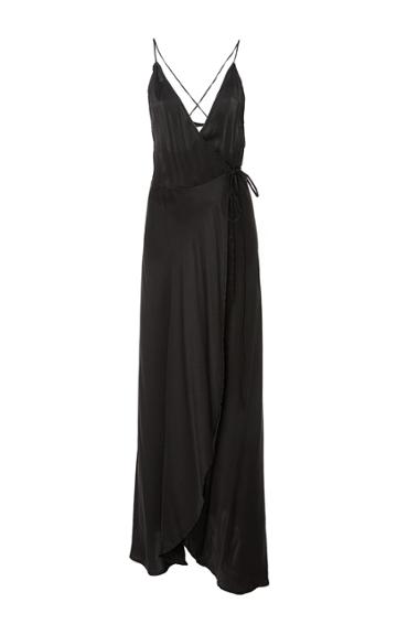 Awaveawake Silk Wrap Maxi Dress