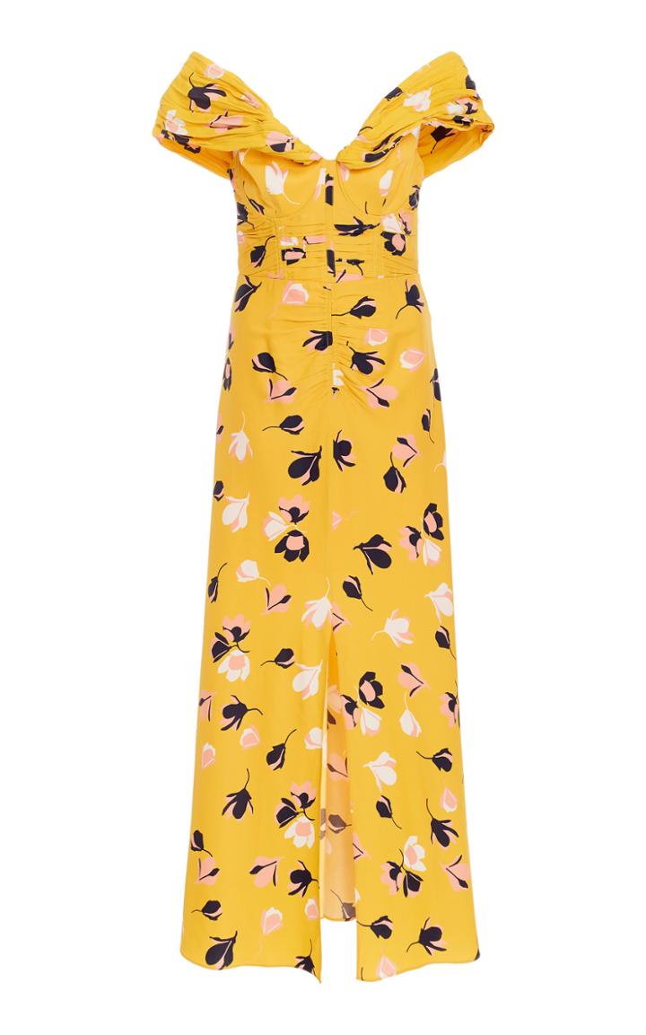 Self Portrait Exclusive Floral-print Jersey Midi Dress