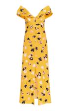 Self Portrait Exclusive Floral-print Jersey Midi Dress
