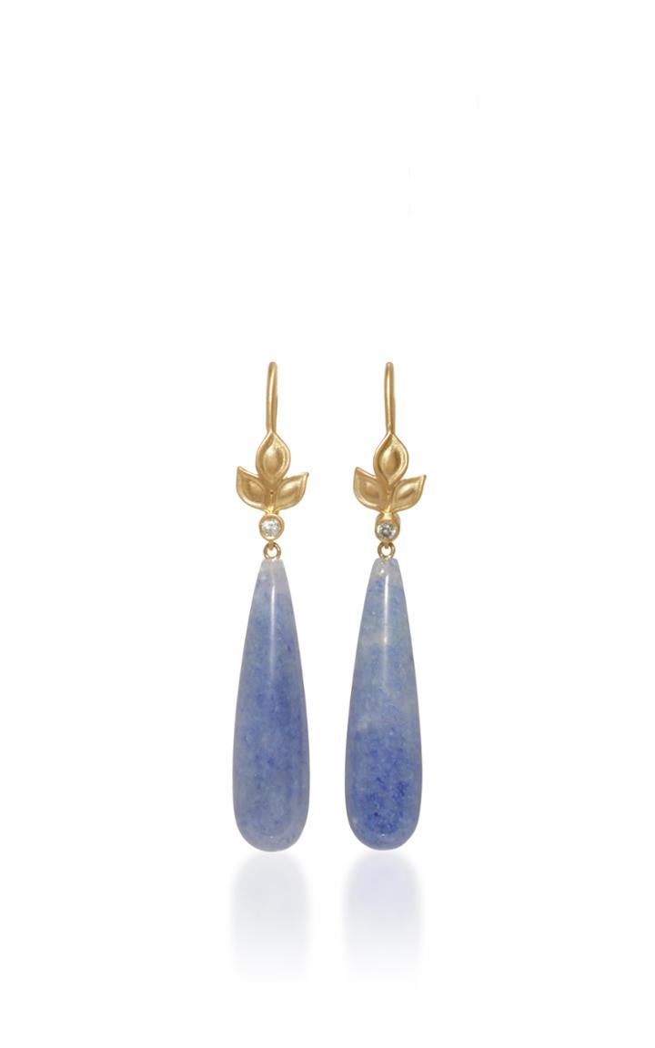 Jamie Wolf Drop Earrings With Pariba Quartz And Diamonds