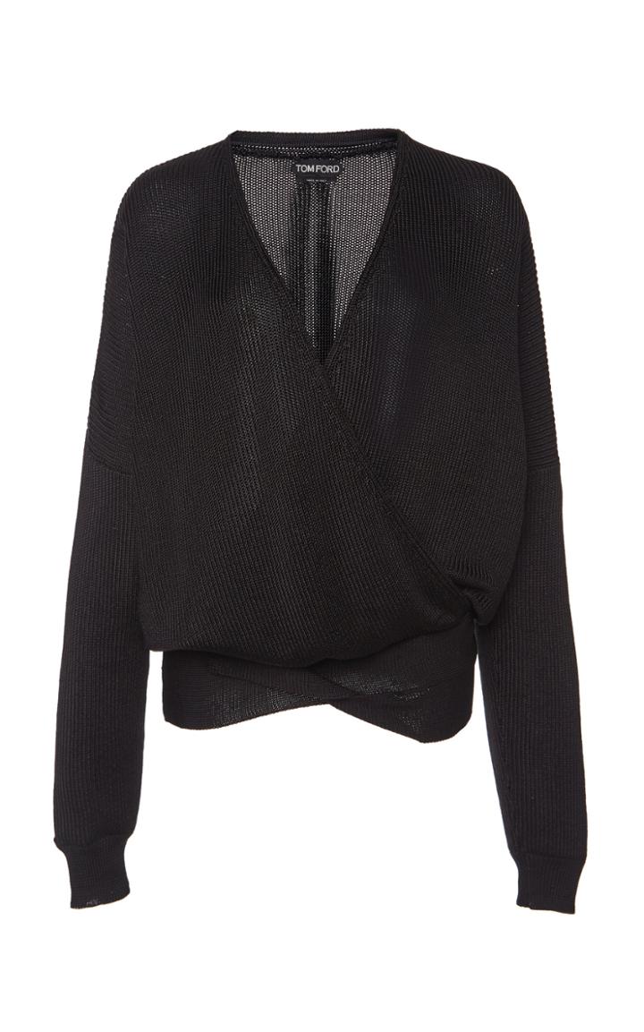 Moda Operandi Tom Ford Silk Knit Wrap Top