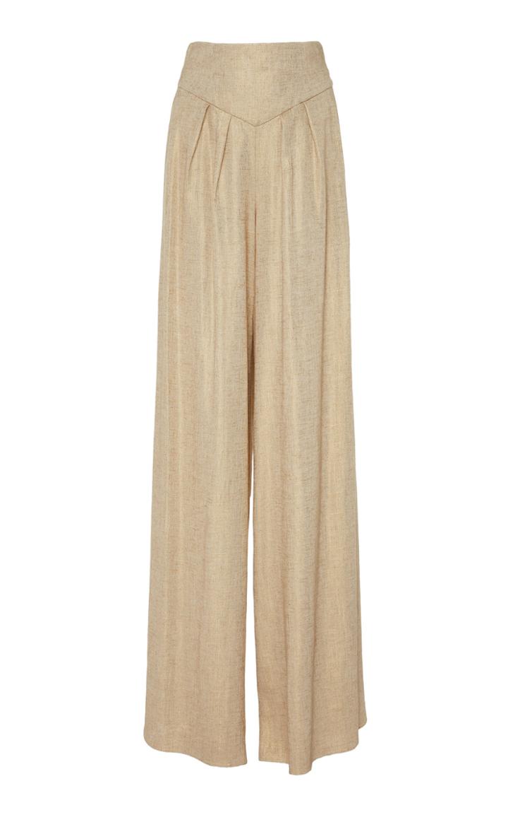 Christian Siriano Alabaster Wide-leg Trousers