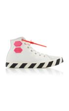 Off-white C/o Virgil Abloh Striped Cotton-canvas High-top Sneakers