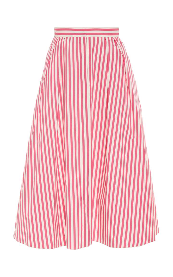 Moda Operandi Maison Rabih Kayrouz Striped Cotton-poplin Skirt Size: 34