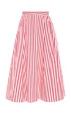 Moda Operandi Maison Rabih Kayrouz Striped Cotton-poplin Skirt Size: 34