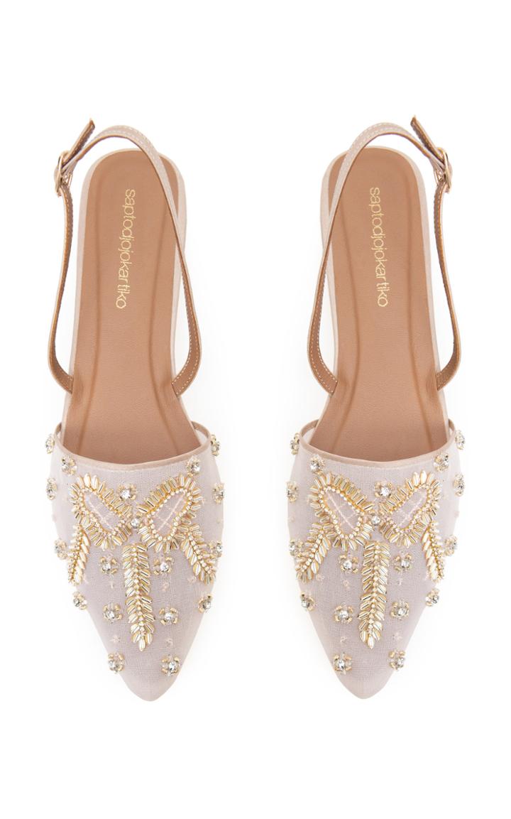 Sapto Djojokartiko Embellished Sling Back Flats