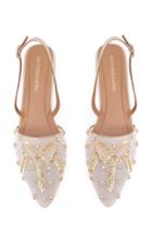 Sapto Djojokartiko Embellished Sling Back Flats