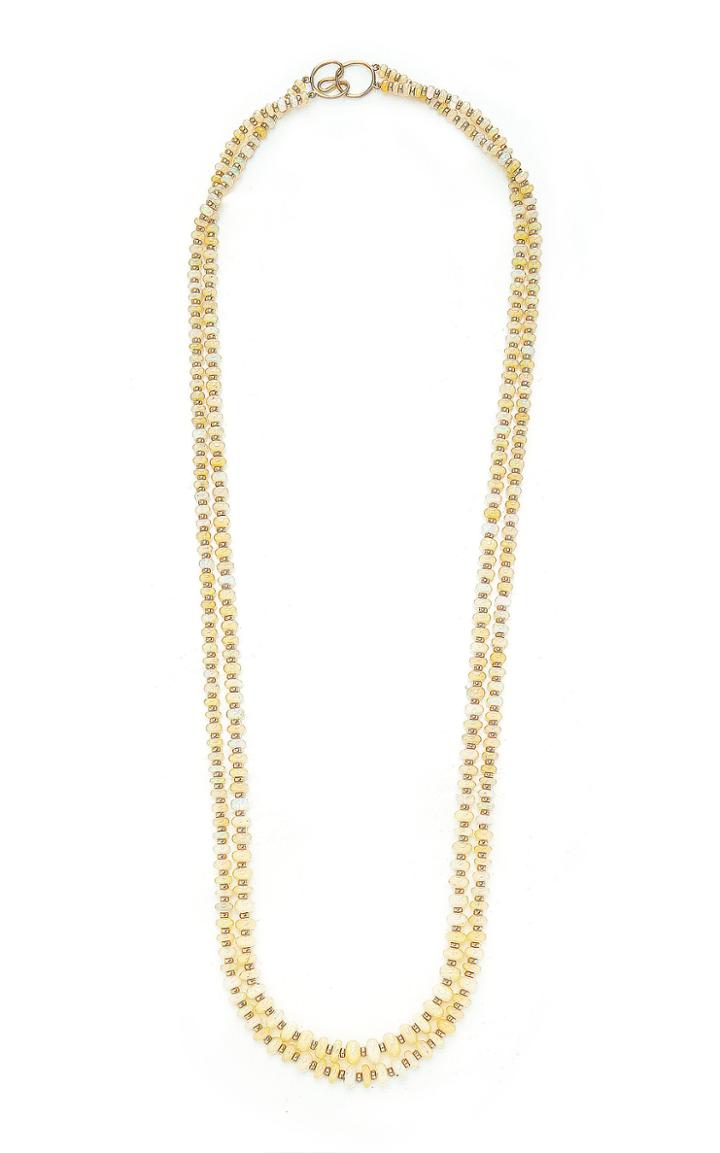 Goshwara Beyond 18k Yellow Gold And White Opal Double Strand Necklace