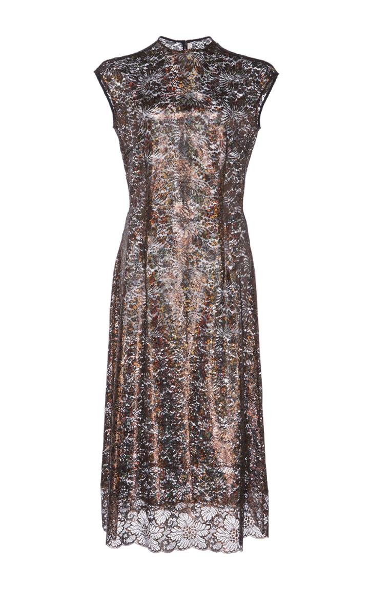 Christopher Kane Long Foil Lace Dress