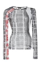 Atlein Printed Stretch Tulle Racing Top