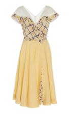 Alexandre Blanc Patterned Silk And Cotton Dress