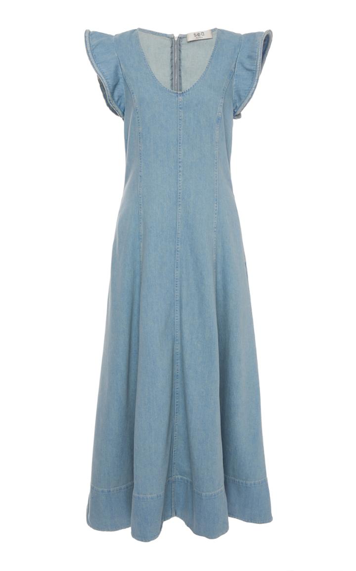 Sea Dakota Flutter Cotton Midi Dress