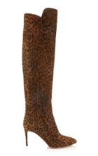 Aquazzura Gainsbourg Printed Suede Knee Boots