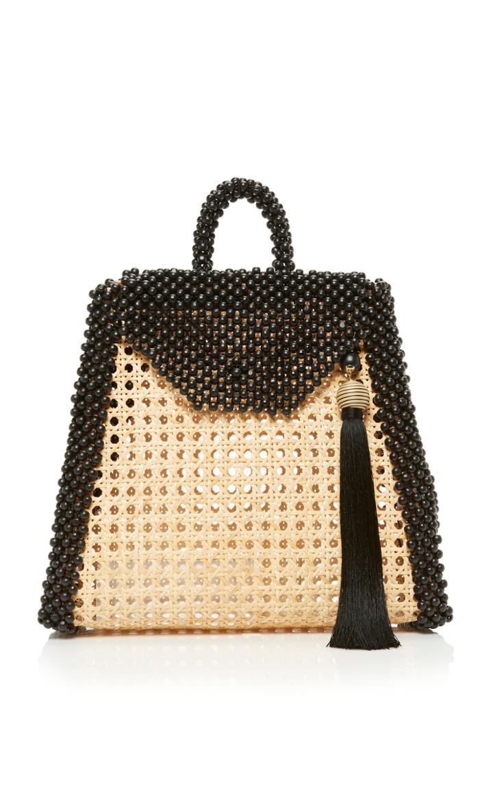 Rosantica Driver Wood And Wicker Bag