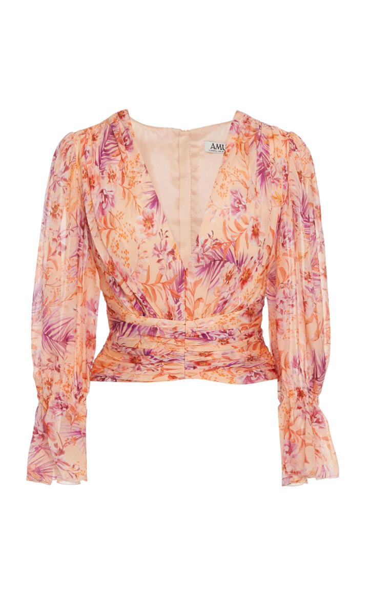 Moda Operandi Amur Gitana Printed Silk Top Size: Xs