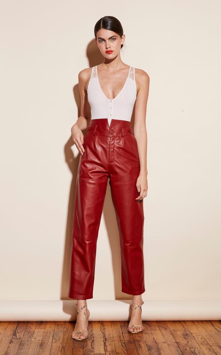 Fleur Du Mal Leather V-yoke Waist Pant