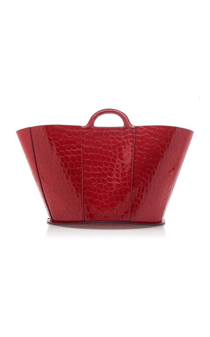 Moda Operandi Marni Tropicalia Oversized Croc-effect Leather Tote